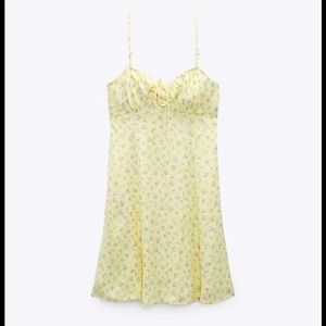 Zara Mini Satin Floral Dress